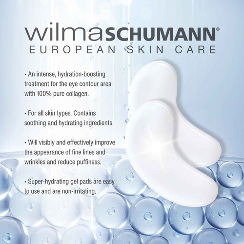 WILMA SCHUMANN Collagen Under Eye Patches, Dark Circle & Wrinkles Under Eye Mask, Pack of 10