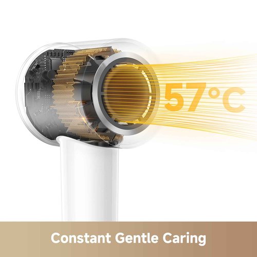 Mova Turbo Hair Dryer, 110000 RPM High-Speed Motor Blow Dryer Negative lon Care for Rapid Drying, 58dB Low Noise Constant Temperature Hairdryer, 0.72lb Ultra-Lightweight for Travel