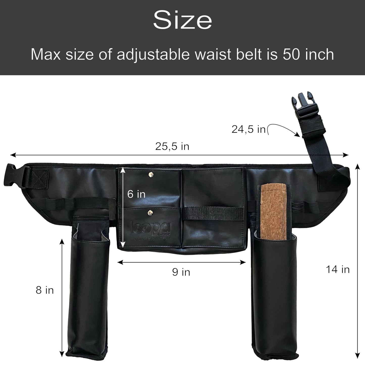 Professional Hair Stylist & Hairdresser Working Belt: Efficient Tool Organization & Workflow Enhancement with Thermal Pocket for Curling Irons Hair Dryers, & Hairspray - Ideal for On-The-Go Stylists