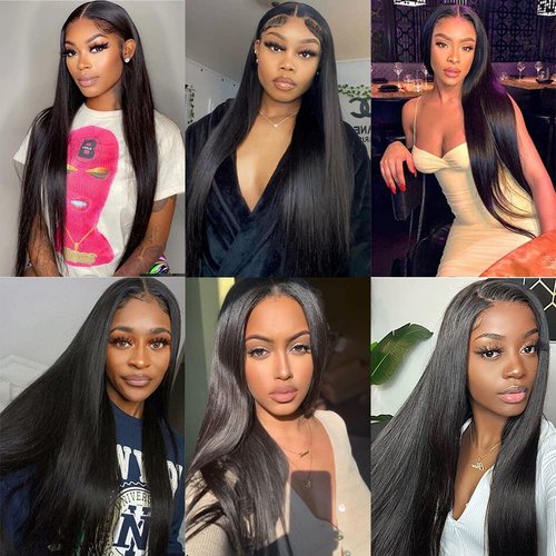 Straight Clip in Hair Extensions for Black Women Clip in Hair Extensions Real Human Hair,8pcs Per Set with 18Clips Double Lace Weft,120Gram,100% Real Soft Human Hair Natural Black (26Inch, #1B)