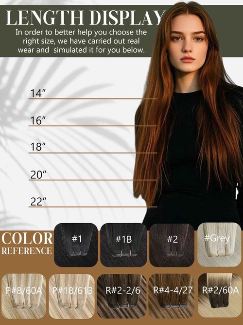 Loxxy Tape in Human Hair Extensions, One Piece Lustrous Sheen DIY Long Weft Tape in Hair Extensions Human Hair, Light Brown with Platinum Blonde, 22 Inch 60G Weft Width 31.5" (80cm)