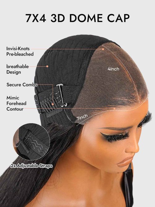 Wiggins Hair Body Wave Bob Wig Human Hair 4x7 Lace Front Wigs Human Hair Pre Cut Lace Ready to Wear Glueless Wig Human Hair Body Bob Wig For Women Pre-Bleached Knots & Adjustable Straps 12 Inch