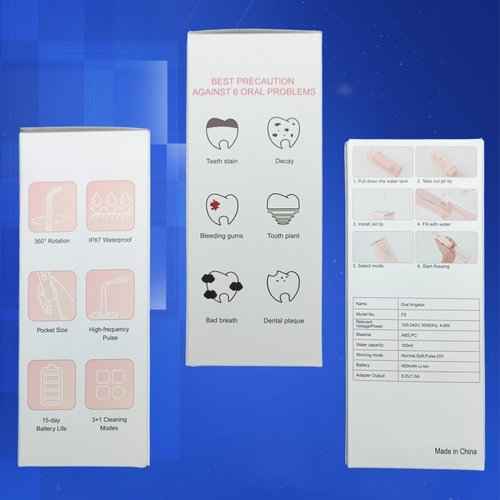 AIDBYIOT Water Flosser & Toothbrush Combo-Portable Dental Oral Irrigator, 4 Nozzles, 2 Brush Heads, Travel Case,IPX7 Waterproof.with Powerful Water Pump, Adjustable Water Pressure,1400 PPM. White