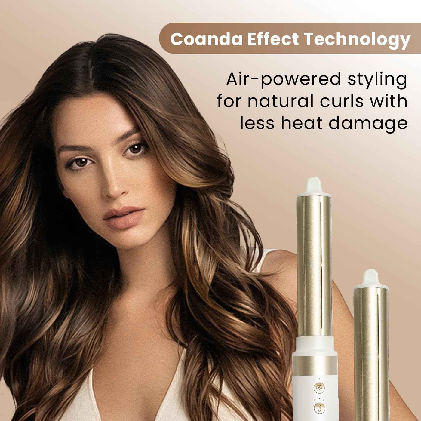 GLAMUP 6 in 1 Hot Air Styler, Coanda Auto-Wrap Hair Dryer Brush & Volumizer, Refurbished Multi Hair Tool (Renewed)