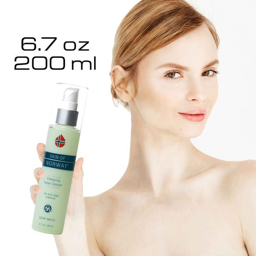 Geir Ness Skin of Norway Energizing Facial Cleanser - Contains Arctic Algae & Minerals - Moisturizing Deep Cleansing Face Wash For Dry and Sensitive Skin