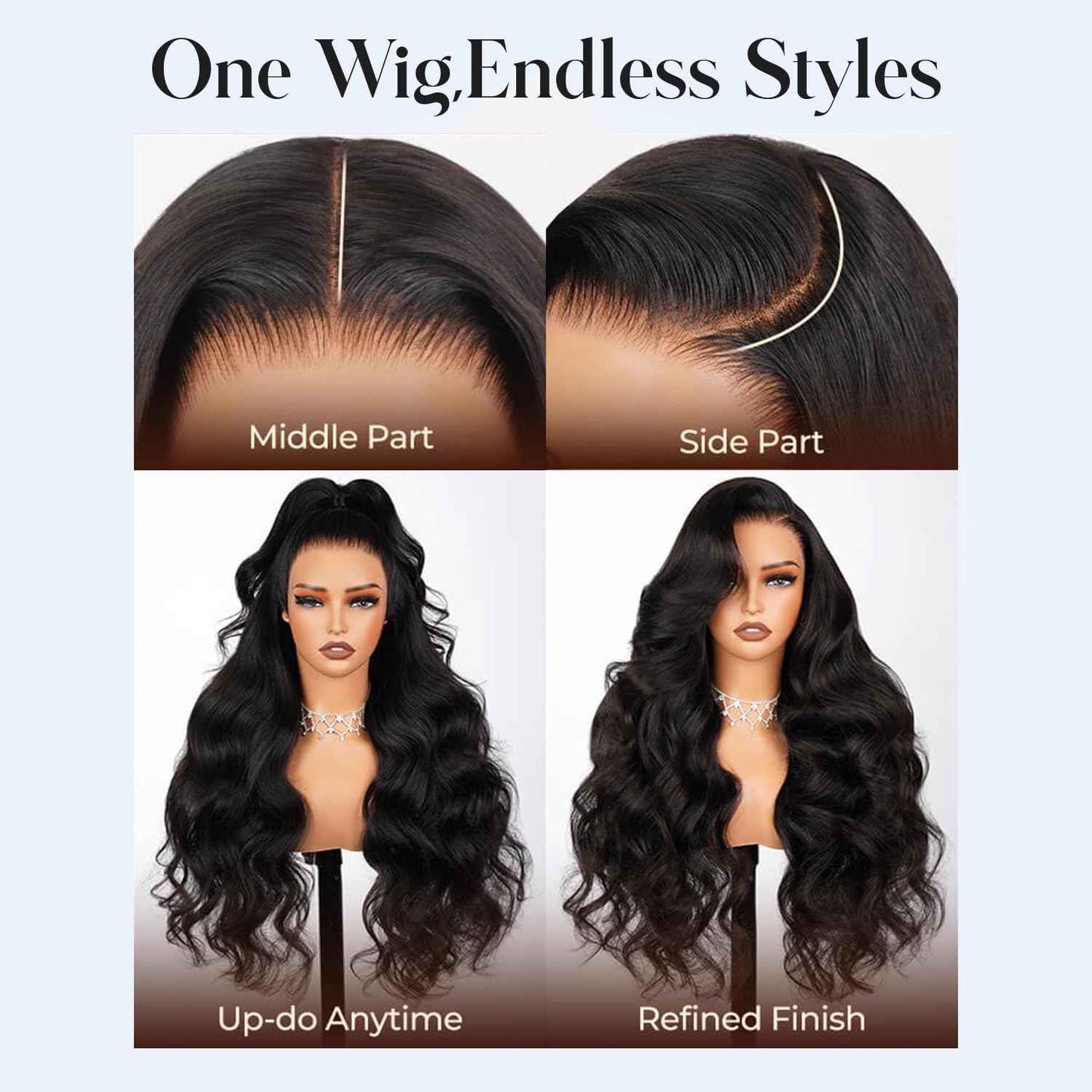 28 inch Body Wave Lace Front Wigs Human Hair 200% Density Pull Go 13x6 HD Transparent Glueless Human Hair Wig for Women Pre Plucked Pre Cut Bleached Knots with Baby Hair