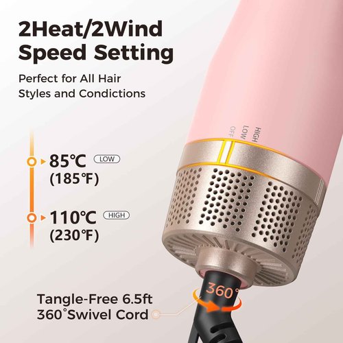 Slopehill Mini Hair Dryer Brush Pink