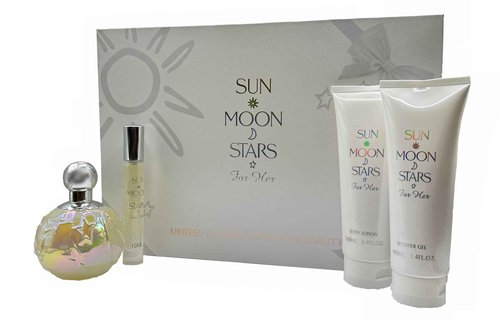 SUN MOON STARS for Her by United Colors & Prestige Beauty, 4 Piece Gift Set for Women