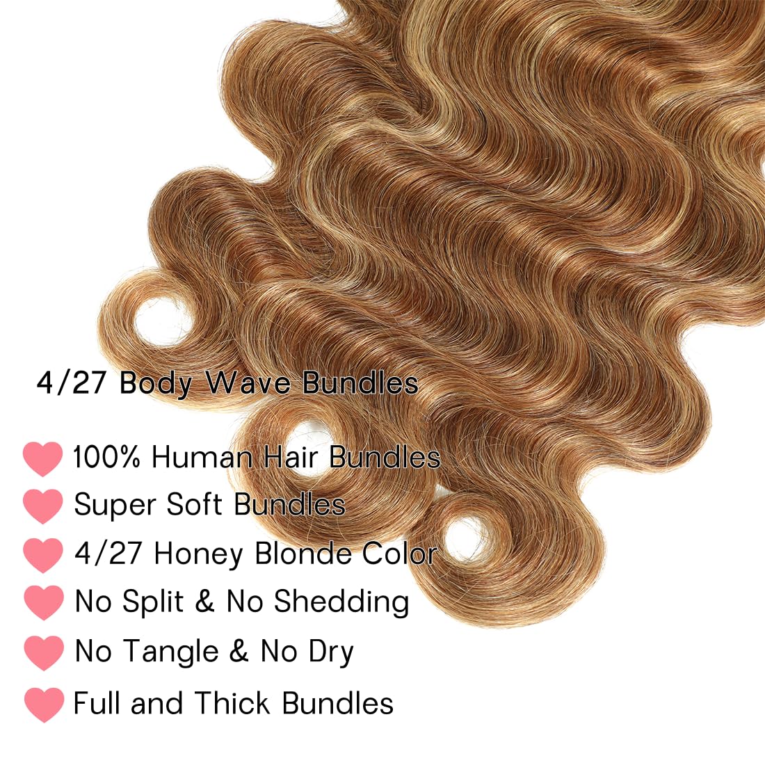 Honey Blonde Body Wave Bundles Ombre Brown Bundles Human Hair 18 18 18 Inch Blonde Highlight Bundles Human Hair Silky And Soft 3 Bundles Hair Weave Remy Hair Extensions