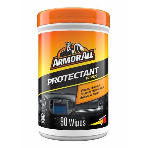 Armor All Car Interior Protectant Wipes, 90 Count Canister, UV Protectant for Vinyl, Rubber, Plastic, Trim and Dashboards