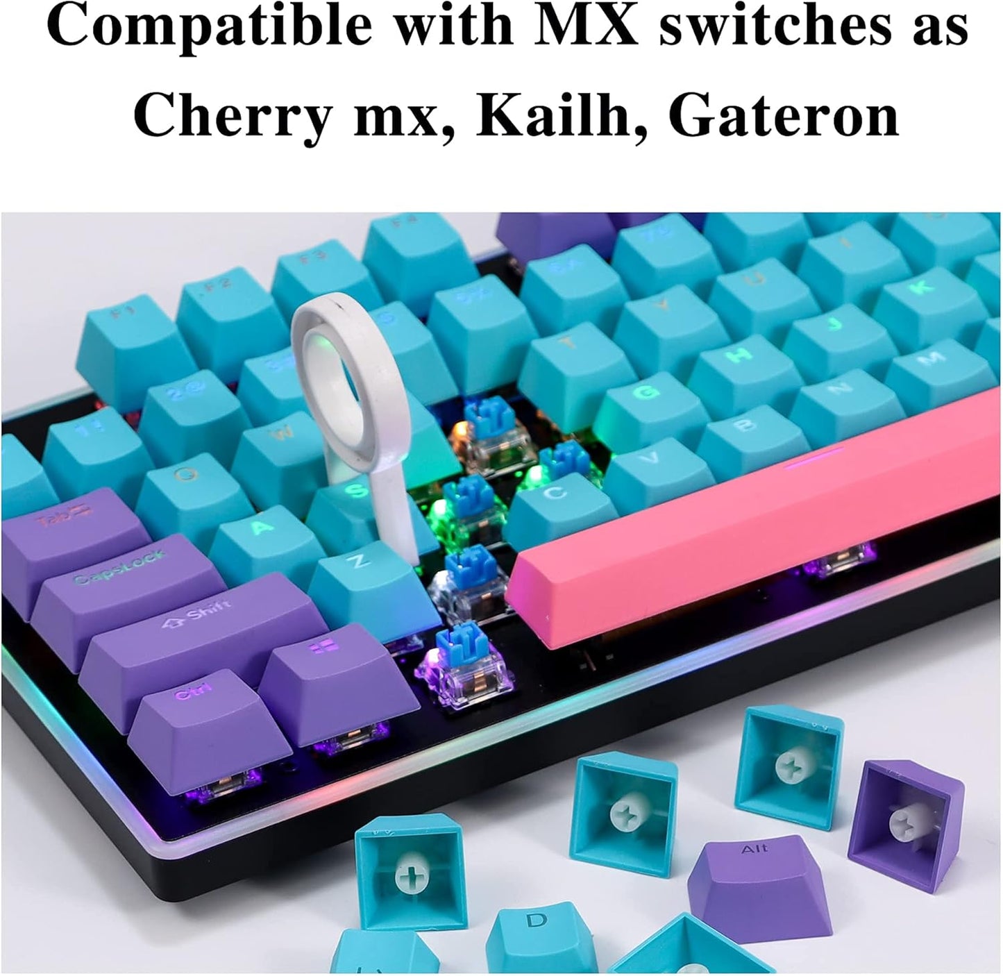 133 Keys PBT Keycap XDA Profile Keycaps Dye-Sublimation Custom Keycaps for MX Switches 60% 75% 100% Mechanical Gaming Keyboards(Caramel Bear)