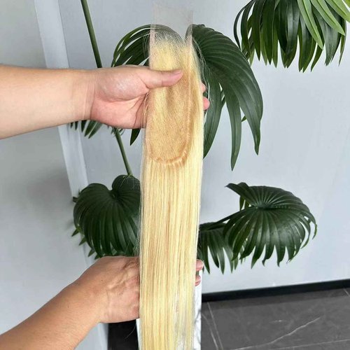 Aorbige 2x6 Long Deep Parting HD Swiss Lace Melt Skin Lace Closure Raw Hair Materials Straight Style Much Fuller with Natural Hair Line Human Hair Natural Black Color (18inch, HD 2x6 613 lace closure)