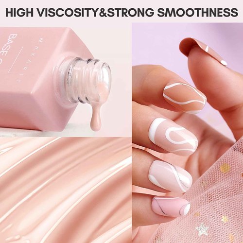 Makartt Rechargeable Nail Drill 30000RPM Portable Electric E File Malory Acrylic Nail Gel Polish Remover Bundle with Rubber Gel Base for Nails,Natural Nude Gel Base Coat,Summer Gel Nail Polish 8ML