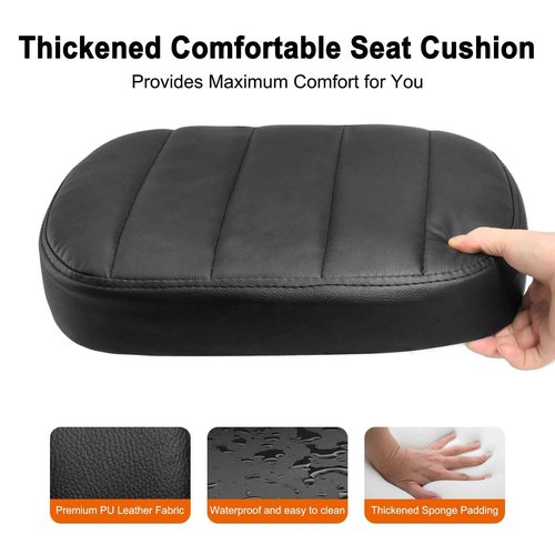 JOSTZHXIN Black Square Swivel Stool Height-Adjustable Rolling Chair, Rolling Stool for Work SPA Shop Massage, Office Tattoo Spa Shop Chair