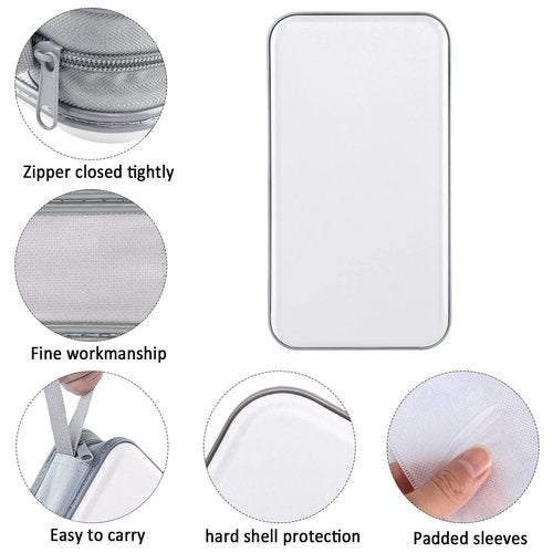 Siveit CD Case, DVD Case Holder 96 Capacity Hard Plastic CD DVD Disc Cases Storage Binder Wallet for Car Home Office Travel (White)