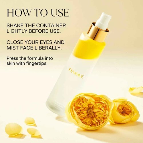 FEMMUE Dual Essence Camellia Hydrating Face Toner Mist (3.38 oz) | Light & Refreshing Facial Moisturizer | Korean Skincare
