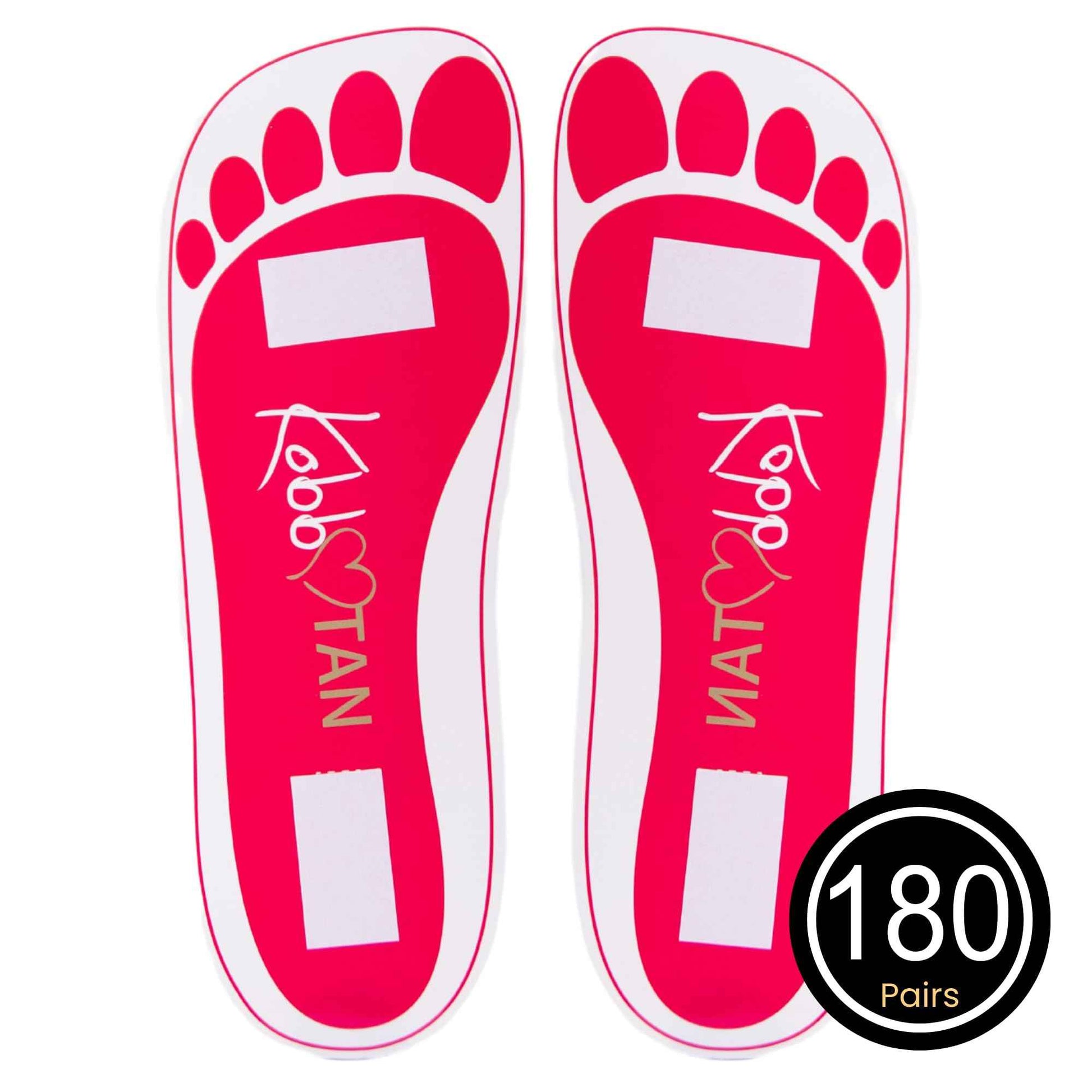 180 Pairs(360feets)Spray Tan Feet Pads Disposable & Economic Pink Feet pads for Spray tanning,Use in Tanning booth,Sunless Tanning at Home or Beauty Salon-Non Slip-Comfortable-Hygienic-Ultra Bronzing