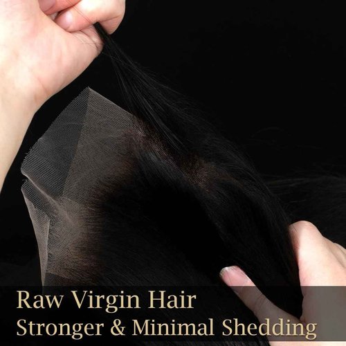 Knots Bleached CindiRiver 13x6 Frontal HD Lace Virgin Human Hair Straight, Pre Plucked Natural Hairline, Skinlike Real HD Lace Invisible Lace For Black Women