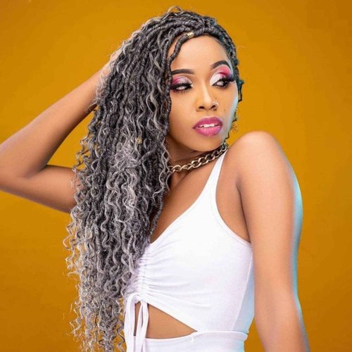 Faux Locs 22 Inch Goddess Locs Ombre Grey Gray Crochet Hair for Women, 6 Packs Pre Looped Crochet Braids with Curly Ends, Boho Hippie Synthetic Hair Extensions, 1b/grey