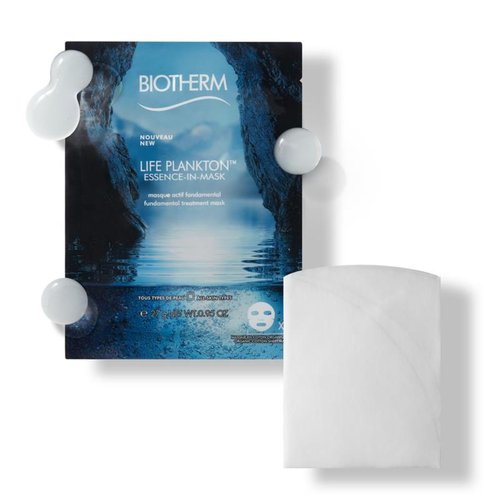 Biotherm Life Plankton Essence-In-Mask, Regenerating Facial Sheet Mask with Biotech Plankton for Healthy, Hydrated, and Glowing Skin, Professional Facial-Treatment Like Result, (Box of 6)