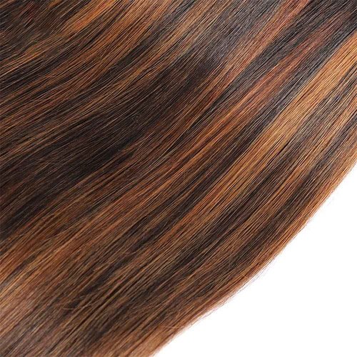 Habiliana Bundles Human Hair 18 20 22 Inch Straight P4/GREY Human Hair Bundles 11A Unprocessed Brazilian Virgin Quick Weave Hair Extensions for Black Women