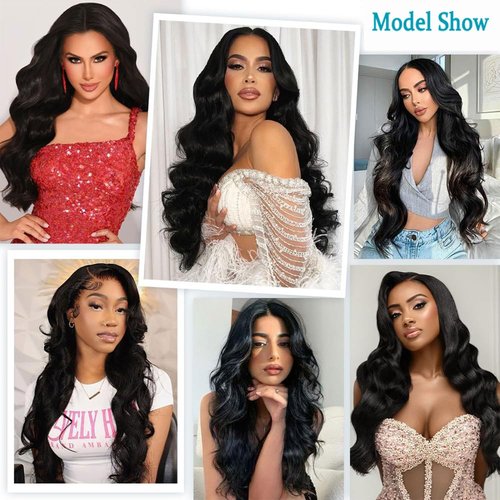 IWISH 5x5 Closure Wigs Human Hair Body Wave Lace Front Wigs Human Hair Pre Plucked for Black Women 180% Density Brazilian Virgin Hair Glueless Wigs 18 Inch