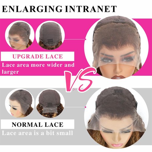 Aaliweya Highlight Lace Front Wigs Human Hair 4/27 Ombre 13x4 Body Wave Lace Frontal Wig for Women 180% Density Glueless Honey Blonde Wig Full and Thick Super Soft 18 inch