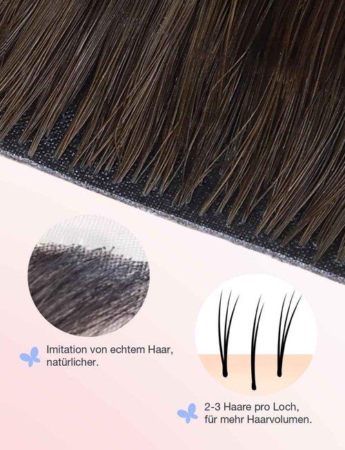 DOORES Invisible Tape in Hair Extensions Human Hair Invisi Edge, Dark Brown to Chestnut Brown 10 Injection Tape-ins with 10 Injection Tape-ins 50g 18 Inch, Human Tape in Extensions