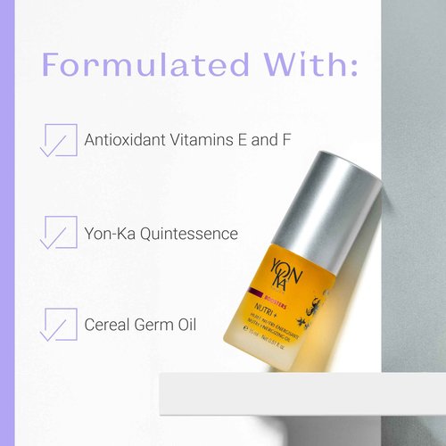 Yon-Ka Booster Nutri+ | Nourishing Facial Oil Booster with Vitamins E & F and Cereal Germ Oil | Smooths Fine Lines & Supports Repair | For Dry & Dehydrated Complexion | Paraben-Free | 0.51 fl oz