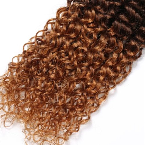 Ombre Bundles Brown Human Hair Bundles #4 Kinky Curly Bundle 26 28 30 inch Brown Curly Wave Human Hair Bundle