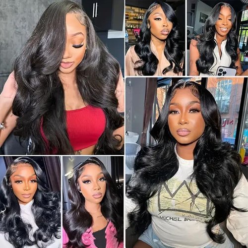 virginess 13x4 Body Wave Lace Front Wigs Human Hair Pre Plucked 180% Density HD Transparent Lace Frontal Wigs Human Hair for Women Glueless Wigs Human Hair With Baby Hair 18 Inch