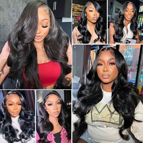 virginess 13x4 Body Wave Lace Front Wigs Human Hair Pre Plucked 180% Density HD Transparent Lace Frontal Wigs Human Hair for Women Glueless Wigs Human Hair With Baby Hair 22 Inch