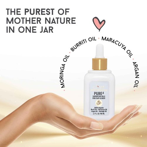 Miracle Elixir Collection Joyce Giraud Pure4 Face & Body Superfood Oils, 100% Organic, Suitable for All Skin Types, 1.7 Fl. Oz