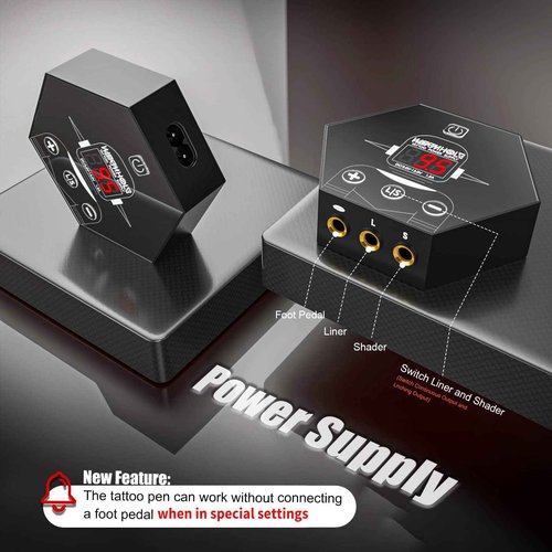 Wormhole Tattoo Multi-Functional Wireless and Wired Tattoo Gun Kit with Tattoo Power Supply and Wireless Tattoo Battery Tattoo Machine Kit Tattoo Kit Tattoo Pen Kit for Beginners