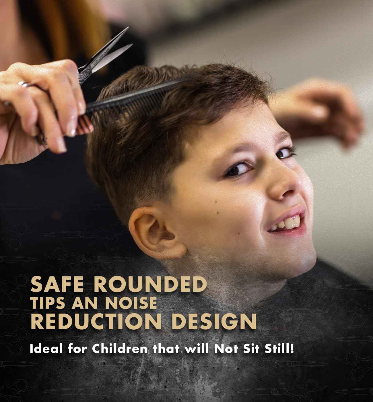 GGPH Professional Ergonomic Hair Cutting Scissors - SUS440C & Cobalt Stainless Steel Barber Shears - Fine Adjustment Tension - Premium Shears for Hair Cutting (6.0 Inches)