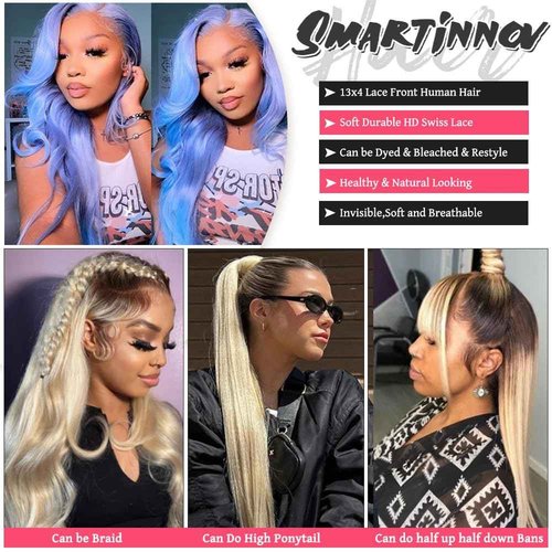 Ombre Blonde Lace Front Human Hair Wig 150% Density 1B613 for Women 13x4 HD Undetectable Melted Lace Frontal Wigs 20Inch Ombre Blonde with Dark Roots Straight Pre Plucked Bleached Knots Wigs
