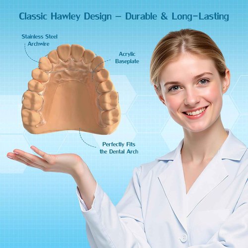 Hawley Retainers for Adults, Custom Retainers for Upper and Lower Teeth - Comfortable and Durable