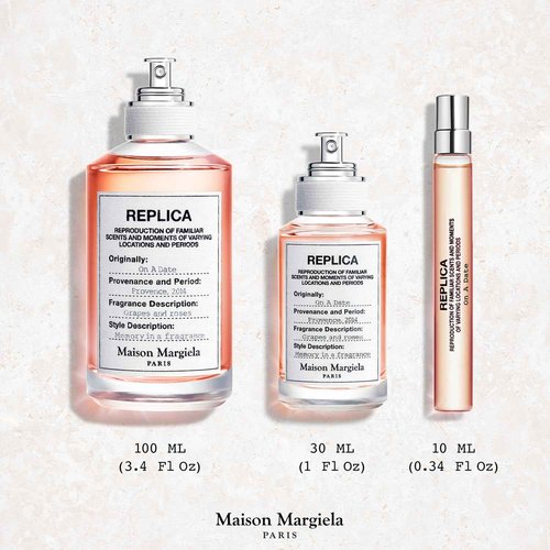 Maison Margiela - Replica - On a Date Eau de Toilette Set - Floral Fragrance - With Patchouli, Rose, & Black Current Accords - 1 Fl Oz & 0.3 Fl Oz Travel Size