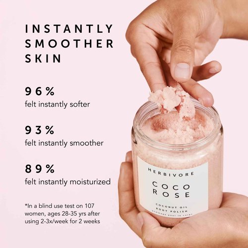 HERBIVORE The Coco Cozy Set | Coco Rose Coconut Oil Body Polish & Cloud Milk Coconut + Maca Firming Body Cream, Plant Based, Vegan