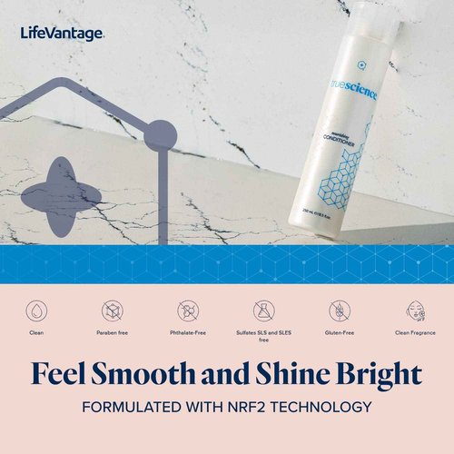 TrueScience Nourishing Hair Conditioner by LifeVantage, 250ml, With Nrf2 Ingredients, Oil Complex, Palm Seed Oil, Invigorating Green Tea & Coconut Oil