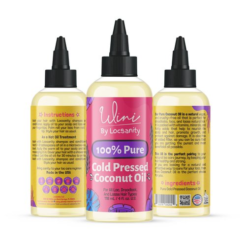 Wini by Locsanity Loose Natural Haircare Bundle for Healthy, Moisturized Hair - Pomade, Growth Oil, Jamaican Castor oil, Coconut Oil, Jojoba Oil, Argan Oil