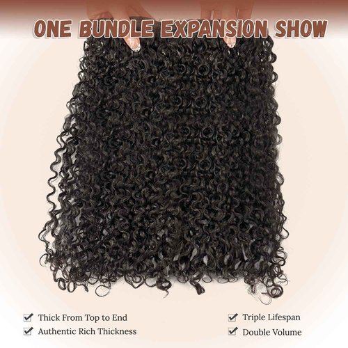 Burmese Bundles Premium Raw 100% Human Hair Water Wave High Rate 15A Unprocessed No Stray Short Hair Extensions Triple Lifespan Excellent Fullness Extra Thick From Top to End Black 16inch