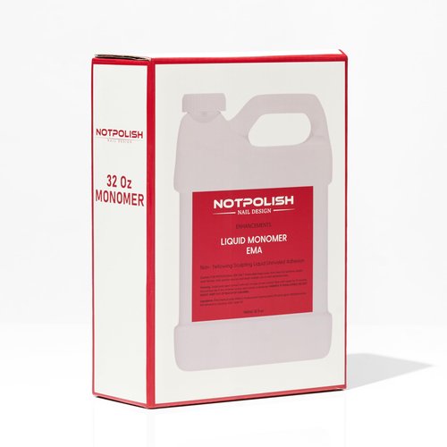 Notpolish Liquid Monomer for Acrylic Nails – Professional Monomer Acrylic Nail Liquid, Low Odor, No MMA – No Discoloration, EMA-Based Formula – Manicure and Pedicure Supplies, Made in USA, 32 oz