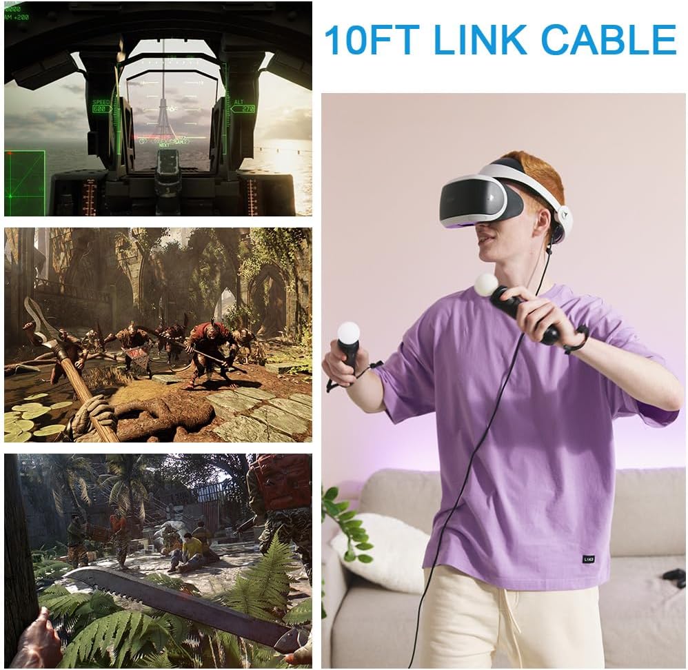 16FT Link Cable for Oculus Quest3/Quest 2, High Speed Data Transfer Charging Cable USB 3.0 to USB C Cable Charger for Oculus Quest 2 Accessories VR Headset Gaming to PC