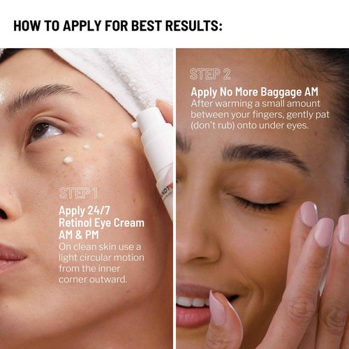 Dr. Brandt Bye Bye Dark Circles Duo - Includes No More Baggage (0.5 oz) & Bright This Way 24/7 Retinol Eye Cream (0.5 fl oz)