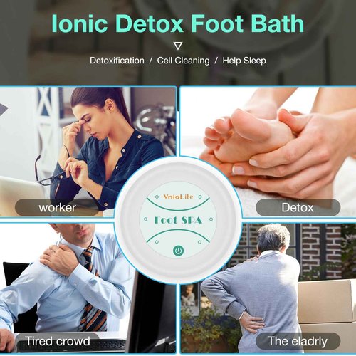 VnioLife Ionic Foot Bath Detox Machine with Slipper, Portable Ionic Foot Detox Chi Cleanser | Home Use, Beauty Salon Holiday Gift