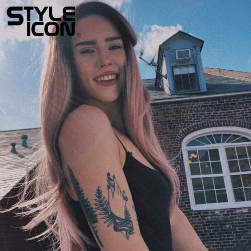 Style Icon Easy-360 Lace Wigs 28" Free Part Lace Frontal Wigs Ombre Pink Synthetic Wig(28", TT4/AMBRS)