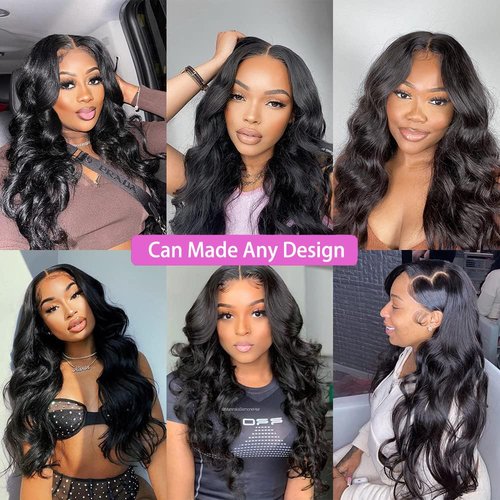 SANLOTIE Body Wave Lace Front Wigs Human Hair 24 Inch 13x4 HD Transparent Lace Frontal Wig Pre Plucked with Baby Hair 180% Density Brazilian Wigs for Black Women Natural Color (24 Inch)