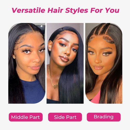 FalaFala SKINLIKE Real HD Lace 4x4 Closure Straight Human Hair Free Part Swiss HD Lace Melted Undetectable Serrated Edge Pre Plucked with Baby Hair Frontal Closures Only 18 Inch