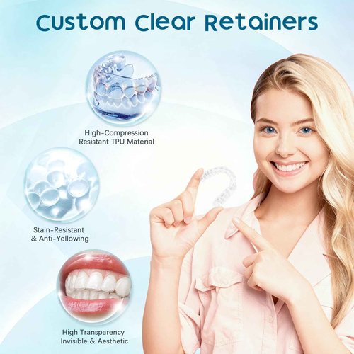 Custom Retainers for Teeth – Clear Retainer, Precision-Fit Design for Long-Lasting Comfort, Slim, Transparent, and Ideal for Daytime or Overnight Wear (Upper Only)